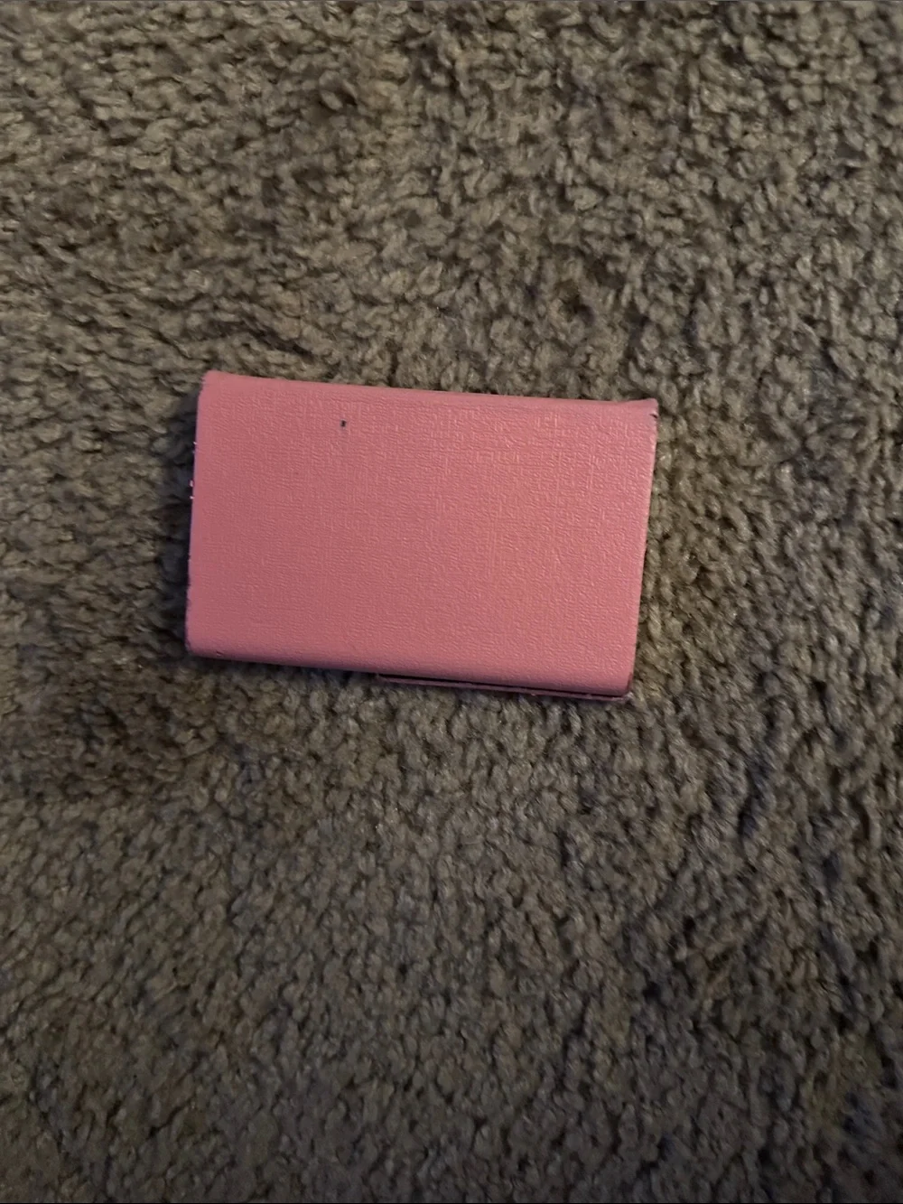 Pink Card Holder with Metal Accent